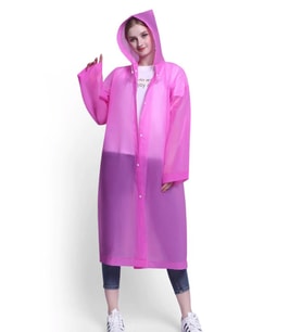 Hayal Sepeti Eva Unisex Yağmurluk çıtçıt düğmeli -  Pembe Renk