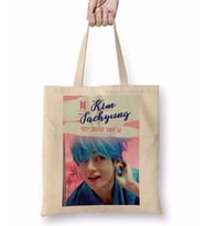Taehyung BTS PERSONA Bez Çanta Uzun Saplı