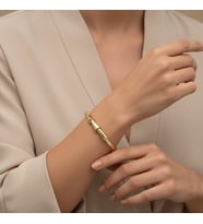 STİL İNCİSİ/XUPING JEWELRY TİMSAH SIRTI ZİRKON TAŞLI KELEPÇE (Altın Rengi)