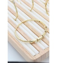 STİL İNCİSİ/XUPING JEWELRY TİMSAH SIRTI ZİRKON TAŞLI KELEPÇE (Altın Rengi)