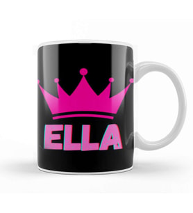 Ella Name personalized Custom   vintage Retro Rainbow Style Design Gift Baby Gift For Her Kupa Bardak Porselen
