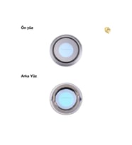 İphone 8 Kamera Lensi Full Gümüş Kamera lensi sade lens kamera camı kamera merceği