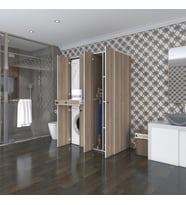 Kenzlife çamaşır-kurutma makinesi dolabı şahrur sağ crd 187*120*60 çekmeceli banyo (Beyaz)