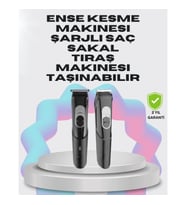 Mey İthalat® Taşınabilir Şarjlı Saç Sakal Tıraş Makinesi – 3 Taraklı, Sessiz ve Ergonomik