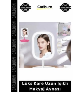 #Ayna Modern Ledli Dokunmatik Dekoratif Duvar Tipi Şık Boy Lüks Kare Uzun Işıklı Makyaj Aynası