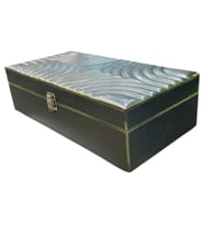 Saat Kutusu 12'li Premium Pull-Up Deri - Urban Wave Desenli Haki