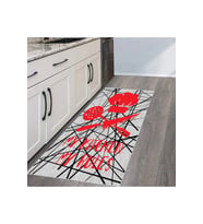 Rovigo Home Dijital Baskı Yıkanabilir Kaymaz Taban Mutfak Halısı RVG2093-SD037 (Kırmızı)