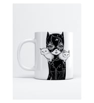 Kedi Kadın Baskılı Kupa Bardak