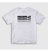 Presmono Unisex Çocuk Beyaz Logo Coldplay T-Shirt 470381tt (Beyaz)