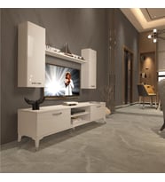 Decoraktiv Eko 7 Mdf Dvd Silver Tv Ünitesi Tv Sehpası (Beyaz)