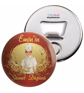 Sünnet Gold Kırmızı Otantik Parti Süsleri Açacaklı Magnet
