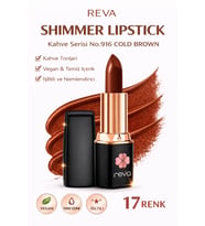 Shimmer Lipstick Cold Brown No:916 Işıltılı Parlak Vegan Temiz Ruj