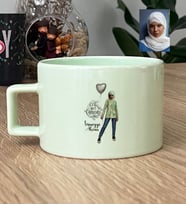 Kişiye Özel Karikatürlü Cute But Capricorn Oğlak Burcu Lüks Pastel Fincan Doğum Günü Hediyesi