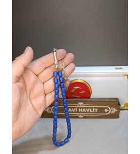 HAVLİT TAŞI DOĞALTAŞ TESBİH MAVİ RENK