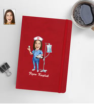 Kişiye Öze Kadın Model 13x21 Kırmızı Defter-13