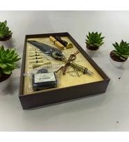 Divit Kalem Seti Mühürlü Bal Mumlu 6 Uçlu Vip Set (Siyah)