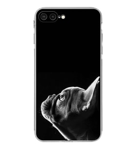 PrintiFy iPhone 8 Plus ile Uyumlu Köpek 1 Kamera Korumalı Şeffaf Kılıf