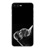 PrintiFy iPhone 8 Plus ile Uyumlu Köpek 1 Kamera Korumalı Şeffaf Kılıf