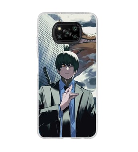 Poco X3 PRO / X3 NFC Uyumlu Chainsaw Man Tasarımlı Şeffaf Telefon Kılıfı