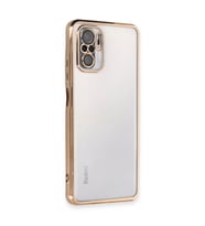 Redmi Note 10 Kılıf Lensli Silikon - Gold