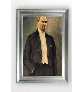 Gümüş Çerçeveli Atatürk Tablo a896