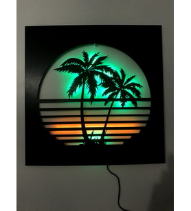 Gün Batımı Led Işıklı Tablo