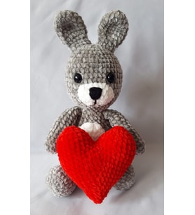 Kalpli Tavşan Amigurumi Organik Oyuncak