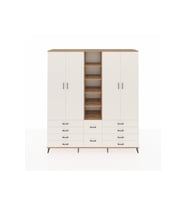 Hyperion Gardrop 9 Raflı 10 Çekmeceli 2 Askılı 220x44x243 Çam-Aytaşı/Aytaşı
