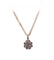 Aşina Gümüş - Papatya Elmas Montur Kolye Swarovski Taşlı Sevgiliye Hediye