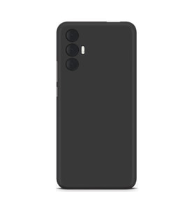 Tecno Spark 8 Pro Kılıf Kamera Korumalı Silikon Rubber Arka Kapak (Siyah)