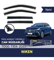 TOGG Uyumlu T10X 2023- Kromlu 4'lü Cam Rüzgarlığı