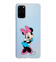 Samsung Galaxy S20 Plus Kapak Minnie Mouse Tasarımlı Şeffaf Silikon Kılıf