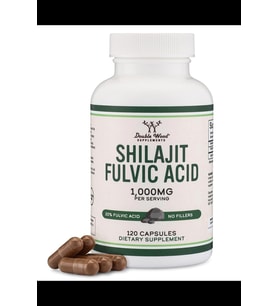 Double Wood Shilajit Pure Himalayan (20% Fulvic Acid Supplement) 1,000mg  120 Capsul. TR Tek Yetkili Satıcısı 3836 (Renksiz)