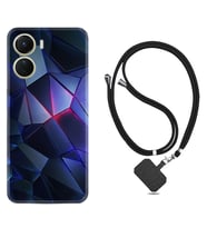 Vivo Y16 Kılıf Resimli Boyun Askılı İpli Desenli Silikon Series Üçgenler 2 1872