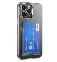 iPhone 14 Pro Max Kılıf Kart Şeffaf Silikon - Şeffaf