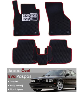 BMW 5 SERİSİ E34 SEDAN (1988-1996) Uyumlu EVA Paspas Tam Set–Araca Özel,Su Geçirmez