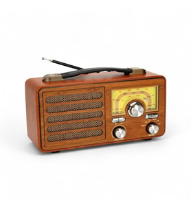 Nostalji Nostalji Ahşap Radyo,Trend Tasarım Gerçek Ahşap Radyo(bluetooth özellikli) (Kahverengi-Kahve)