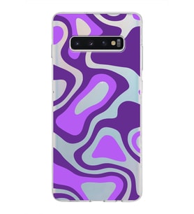 Samsung Galaxy S10 Plus Kapak Renkli Desen Tasarımlı Şeffaf Silikon Kılıf