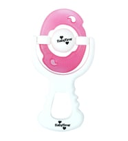 BabyTime Pembe Beyaz Çıngıraklı Sulu Diş Kaşıyıcı (Standart)