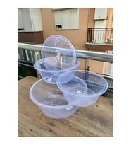Plastik Şeffaf Badya 4'lü Bulaşık Leğeni
