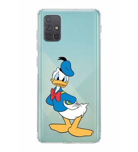 Samsung Galaxy A71  Kamera Korumalı  Kapak Donald Duck Tasarımlı  Şeffaf Kılıf