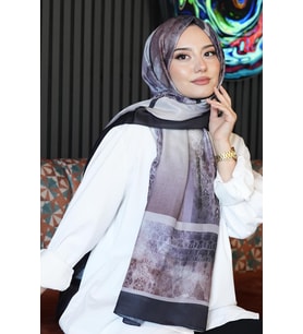 Mozaik Desen Gül Kurusu Soft Pamuk Şal