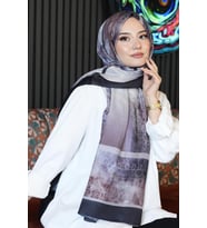 Mozaik Desen Gül Kurusu Soft Pamuk Şal