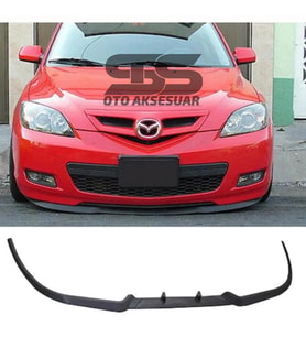 Mazda 3 Cupra R Uyumlu Ön Lip Mat Siyah Ön Tampon Lip