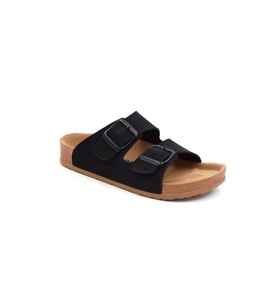 Fly Soft S961 Poli Hafif Taban Çift Toka Çocuk Terlik SİYAH