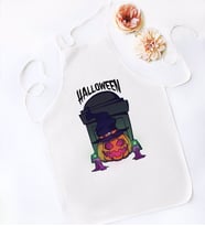 BK Gift Halloween Tasarımlı Beyaz Mutfak Önlüğü-1