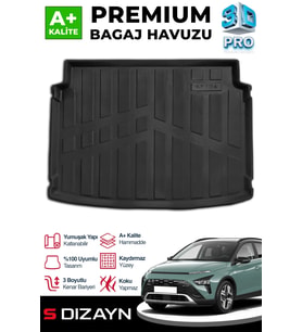 S-Dizayn Hyundai Bayon 3D Pro Bagaj Havuzu 2021 Üzeri A+ Kalite