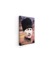 Dikey Kanvas Tablo Salon Duvar Tablosu Kanvas Atatürk 004 Yeni Ev Hediyesi Ofis Tablosu