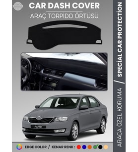 SKODA RAPİD (2013-2017) Torpido Örtüsü Ön Göğüs Halı Torpido Koruma Tam Uyum Kaymaz UV Koruma