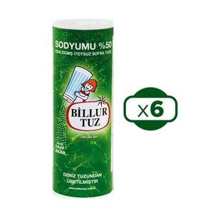 Billur Tuz Sodyumu Azaltılmıs 500 gr  6 Adet